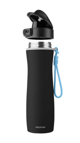 Active, Isolierte Sportflasche Schwarz, 600 ml