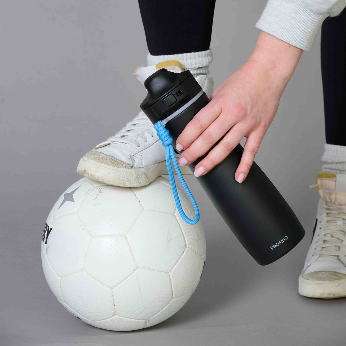 Active, Isolierte Sportflasche Schwarz, 600 ml