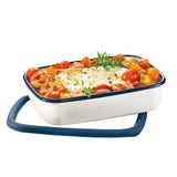 Flache Emaille-Frischhaltedose, M flach, 0,9L