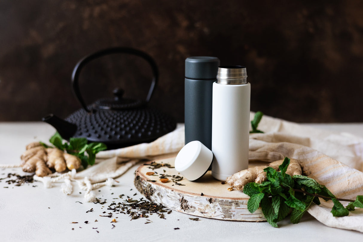 Isolierflasche SLIM MUG, grau