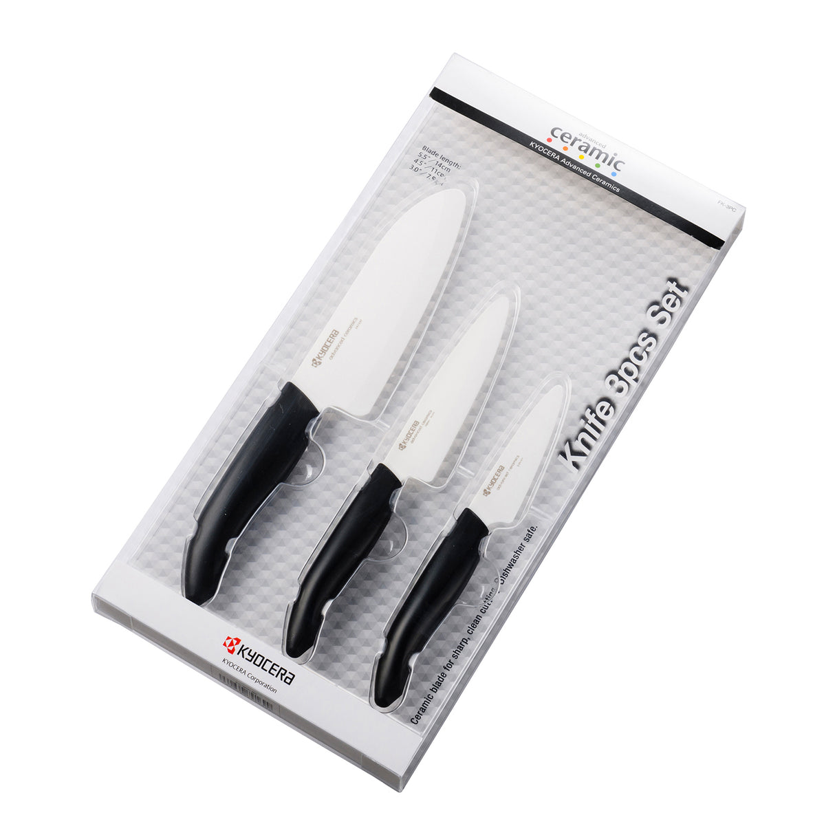 Gen 3er Messer-Set (Klingenlänge: 7,5 cm, 11 cm, 14 cm)