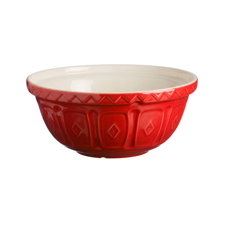 Red Mason Cash mixing bowl, ceramic Rührschüssel with a smooth, rounded design perfect for baking and mixing ingredients.