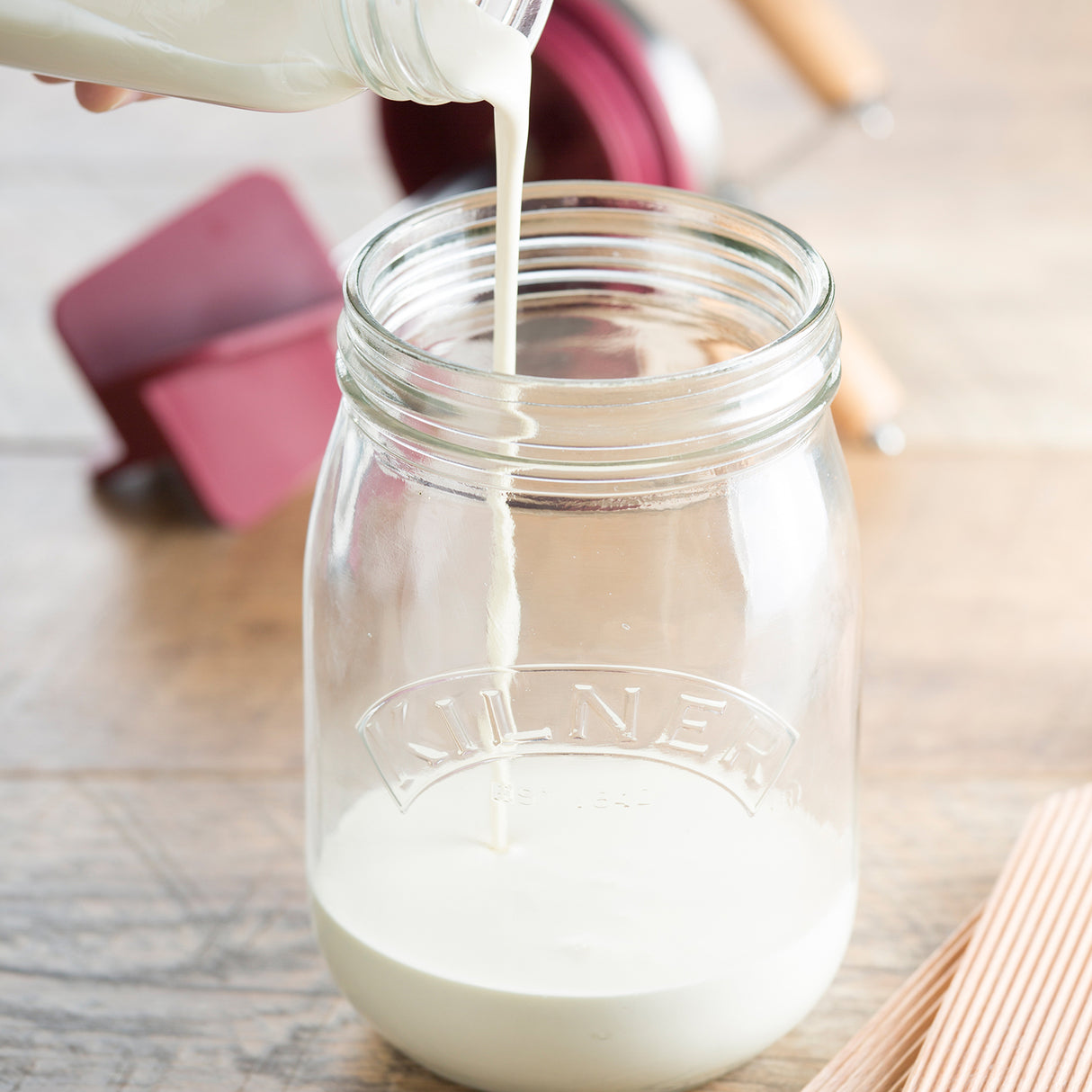 Butterfass mit Drehkurbel, 1 Liter