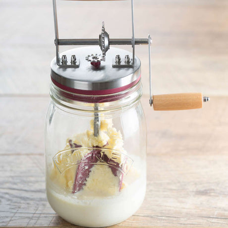 Butterfass mit Drehkurbel, 1 Liter