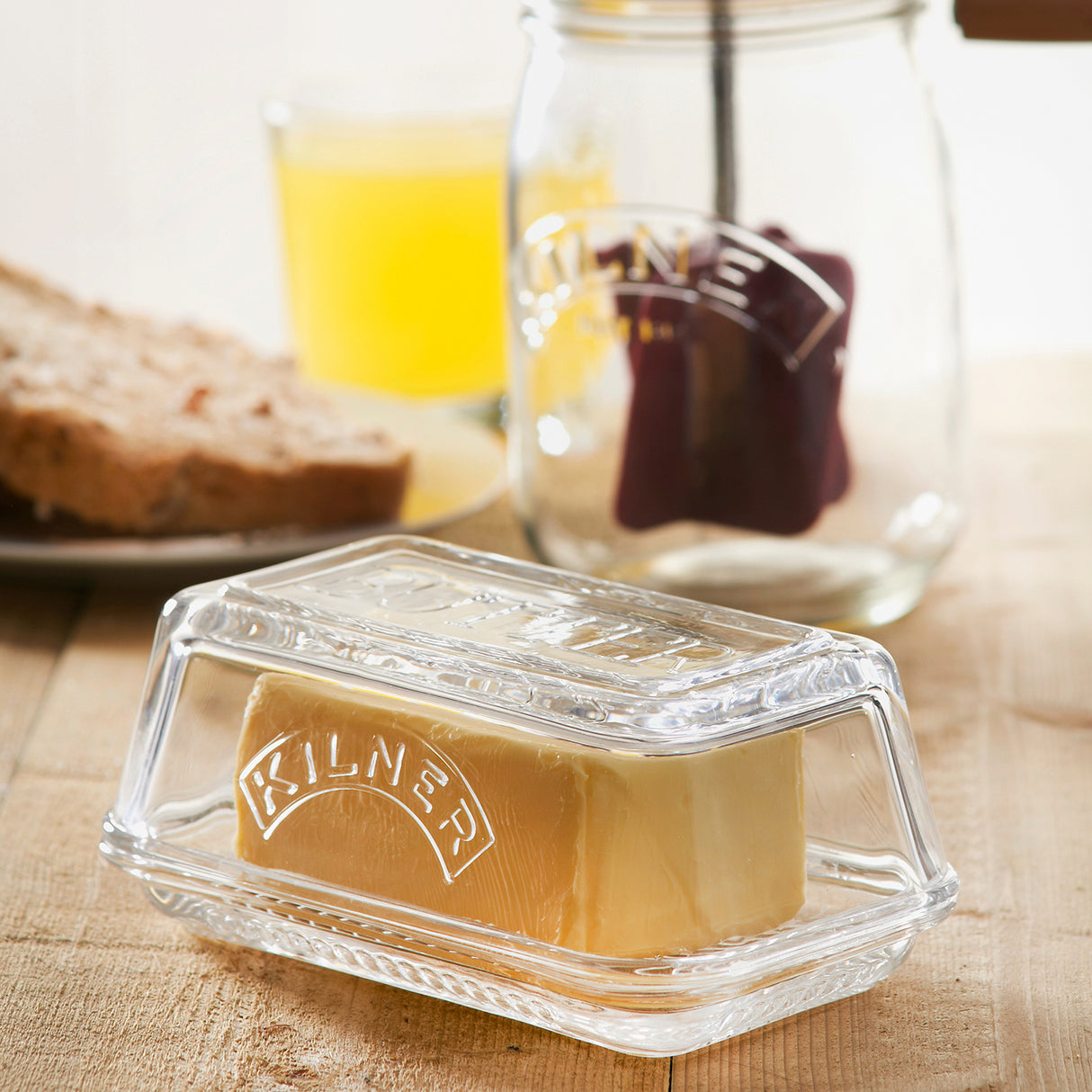 Butterglocke aus Glas für 250 g, Länge: 17 cm