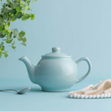 Teekanne pastell blau, 2 Tassen