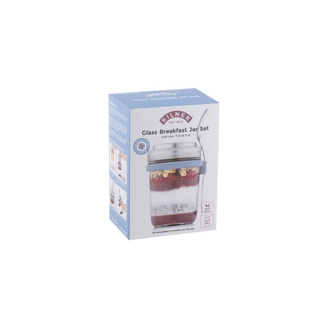 Frühstücksglas mit Löffel, 350 ml
