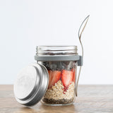Frühstücksglas mit Löffel, 350 ml