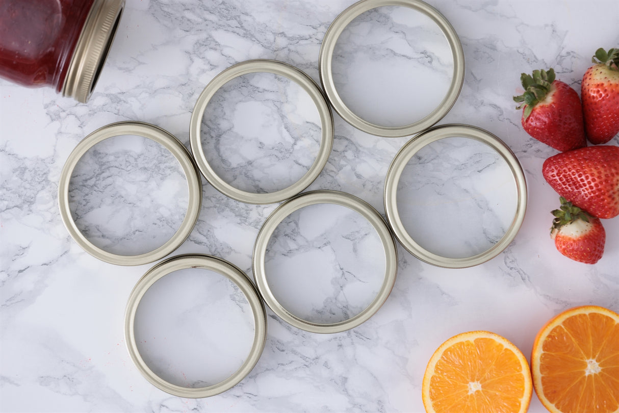 KILNER | Schraubringe für Weithalsglas, metall, 6er