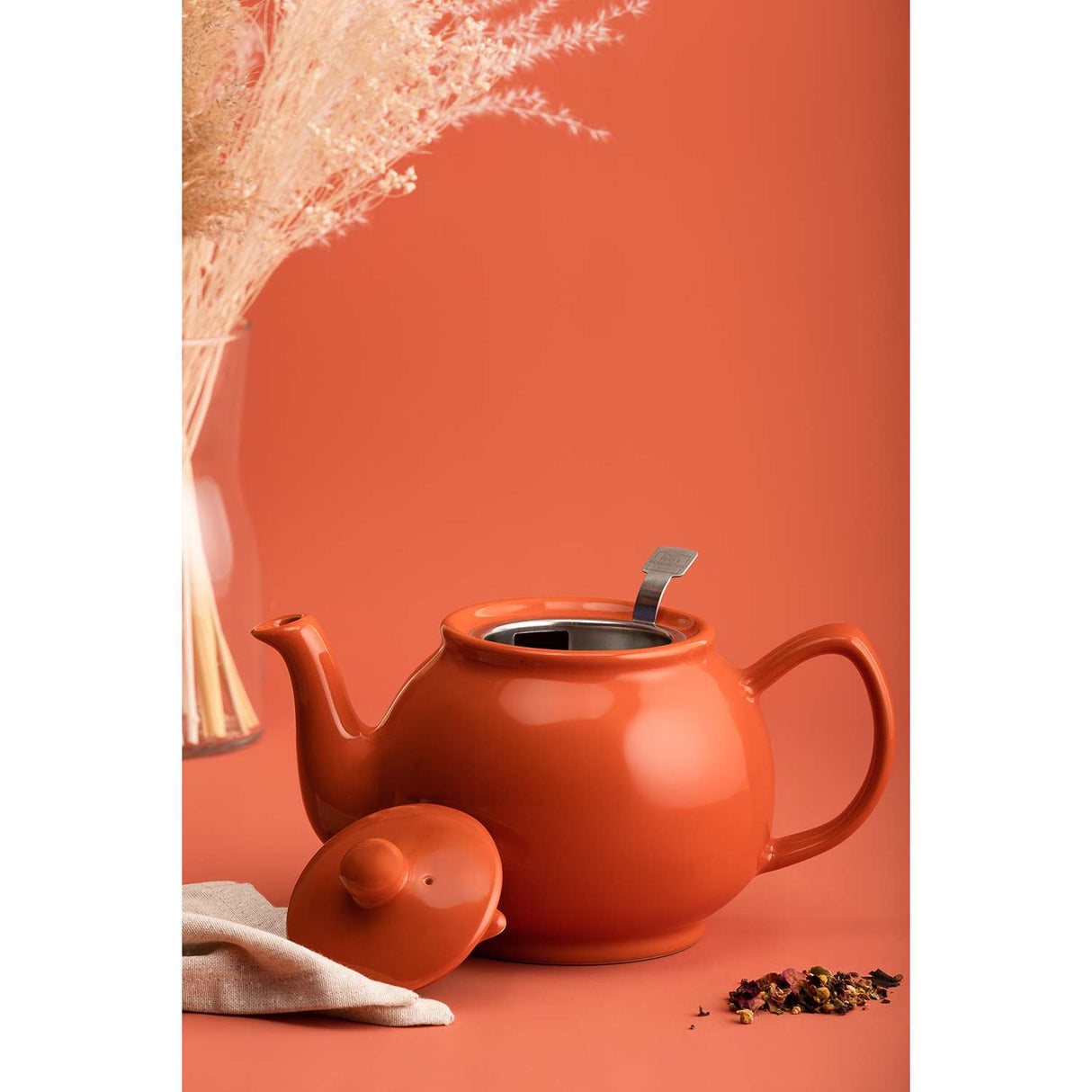 Teekanne, glänzend, orange
