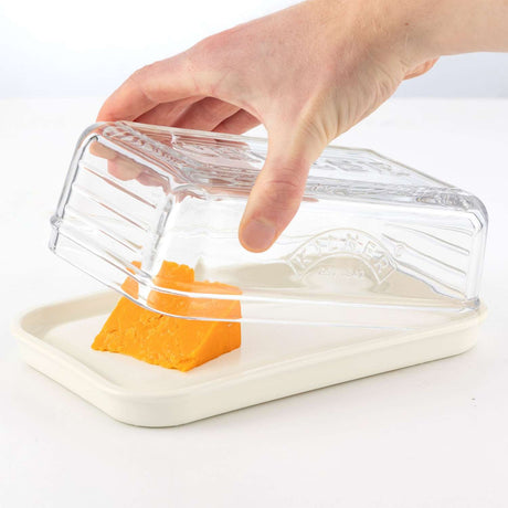 Käseglocke aus Glas, Keramikboden, luftdicht, 24 cm