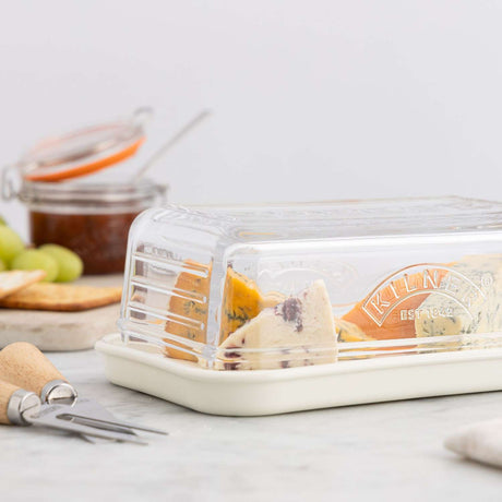 Käseglocke aus Glas, Keramikboden, luftdicht, 24 cm