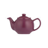 Teekanne von PRICE & KENSINGTON mit PFLAUME und Minzblättern, elegante Teekanne für frischen Kräutertee, auf weißem Hintergrund
