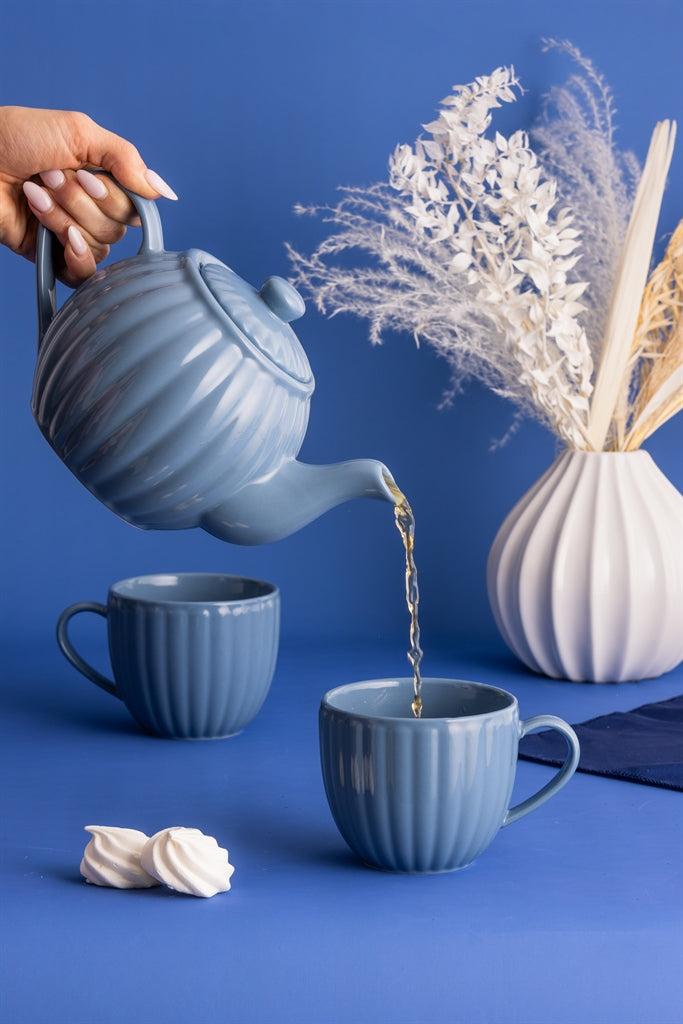 Teekanne "Luxe" blau, 6 Tassen, 1100 ml