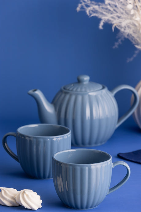 Tasse "Luxe" blau, 2 Tassen, 460 ml