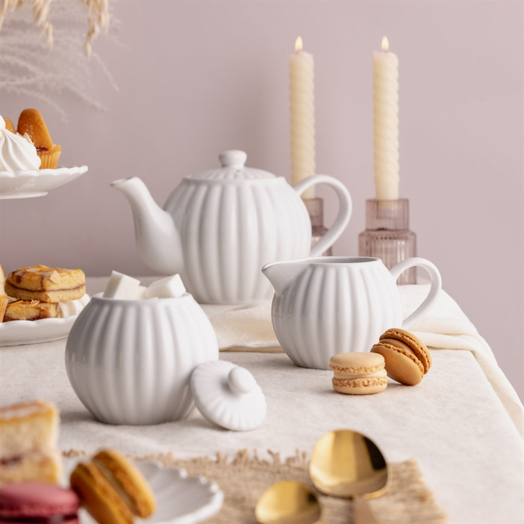 Milch und Zucker Set "Luxe", weiß