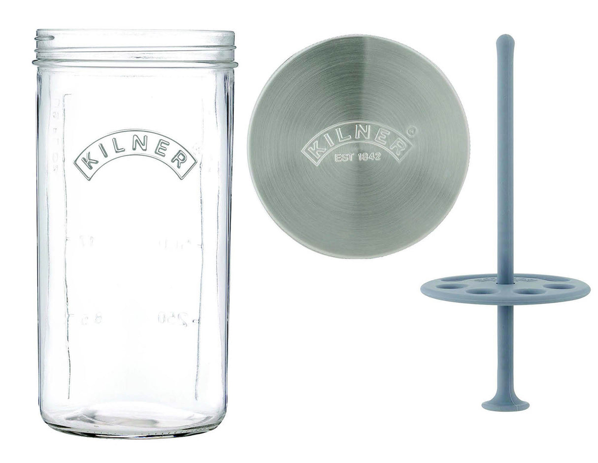 Frischhalteglas für Kräuter mit Halter, 1 Liter