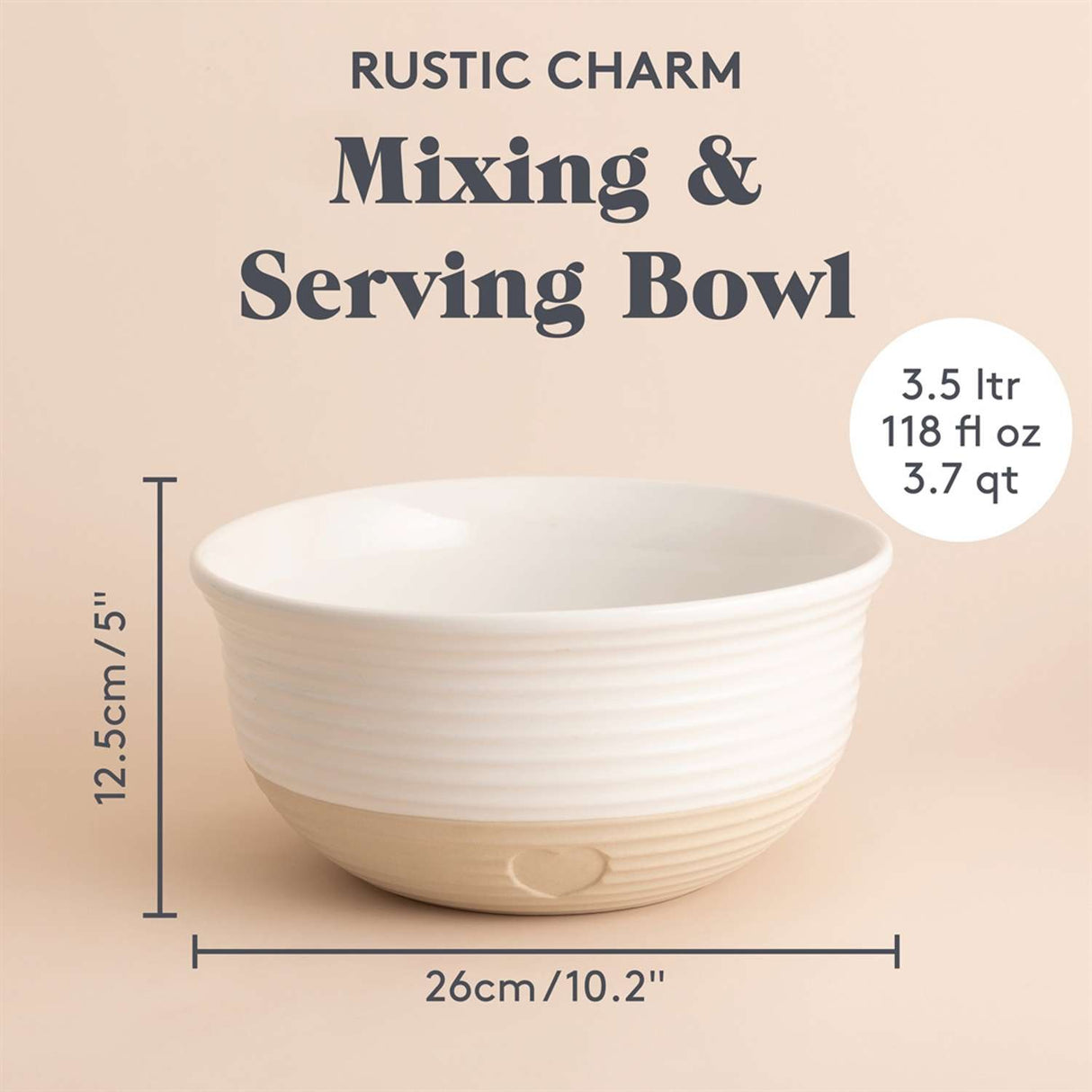 Rührschüssel, Rustic Charm, 26 cm