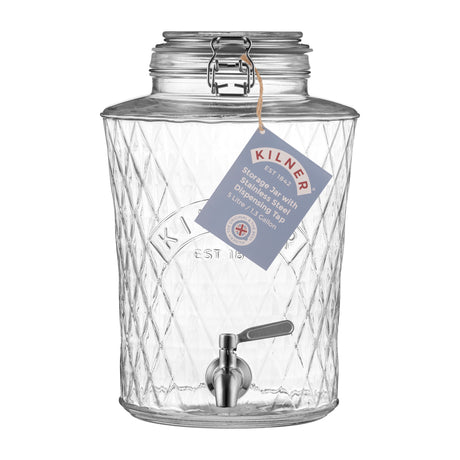 Getränkespender mit Edelstahl Zapfhahn, 5 Liter