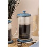 French Press Kaffeezubreiter Luxe, taubenblau, 1 L