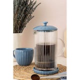 French Press Kaffeezubreiter Luxe, taubenblau, 1 L