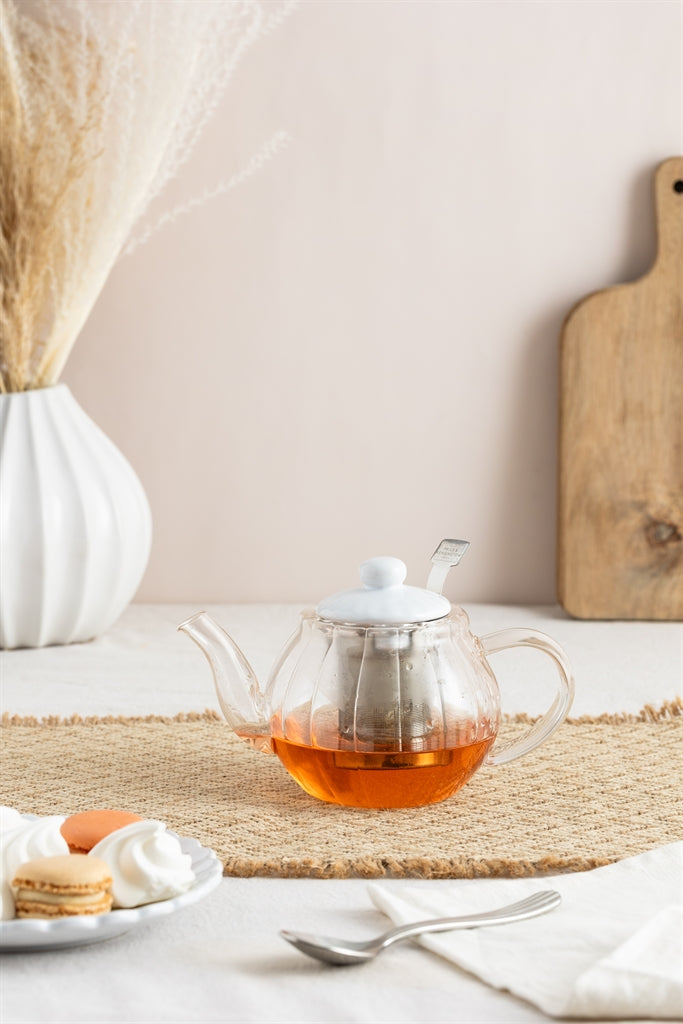 Teekanne "Luxe" Glas, weiß, 500 ml