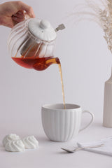 Teekanne "Luxe" Glas, weiß, 1000 ml