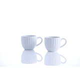 Espressotassen Luxe, 2 Tassen, weiß