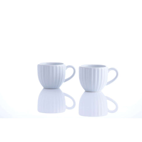 Espressotassen Luxe, 2 Tassen, weiß
