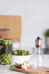 Ölflasche Glas mit Sieb