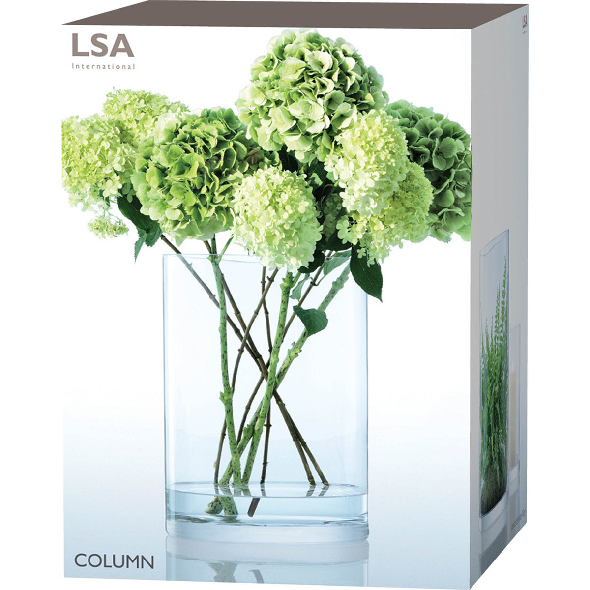 LSA | Vase, COLUMN, glasklar, H40 cm