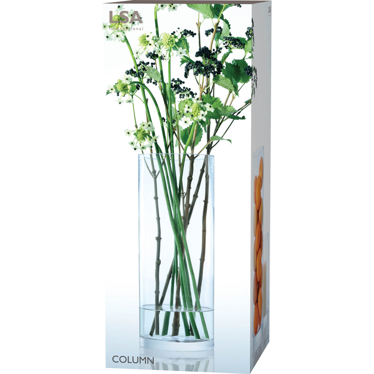 LSA | Vase, COLUMN, glasklar, H50 cm