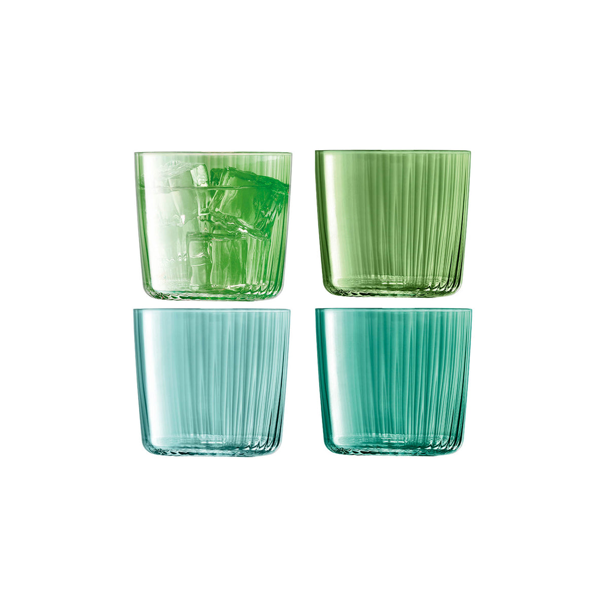 LSA | Tumbler GEMS, smaragd, 310ml, 4er Set