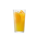 Clear LSA GIO LINE longdrink glass with 320ml capacity, set of four, showcasing modern design and elegant shape.