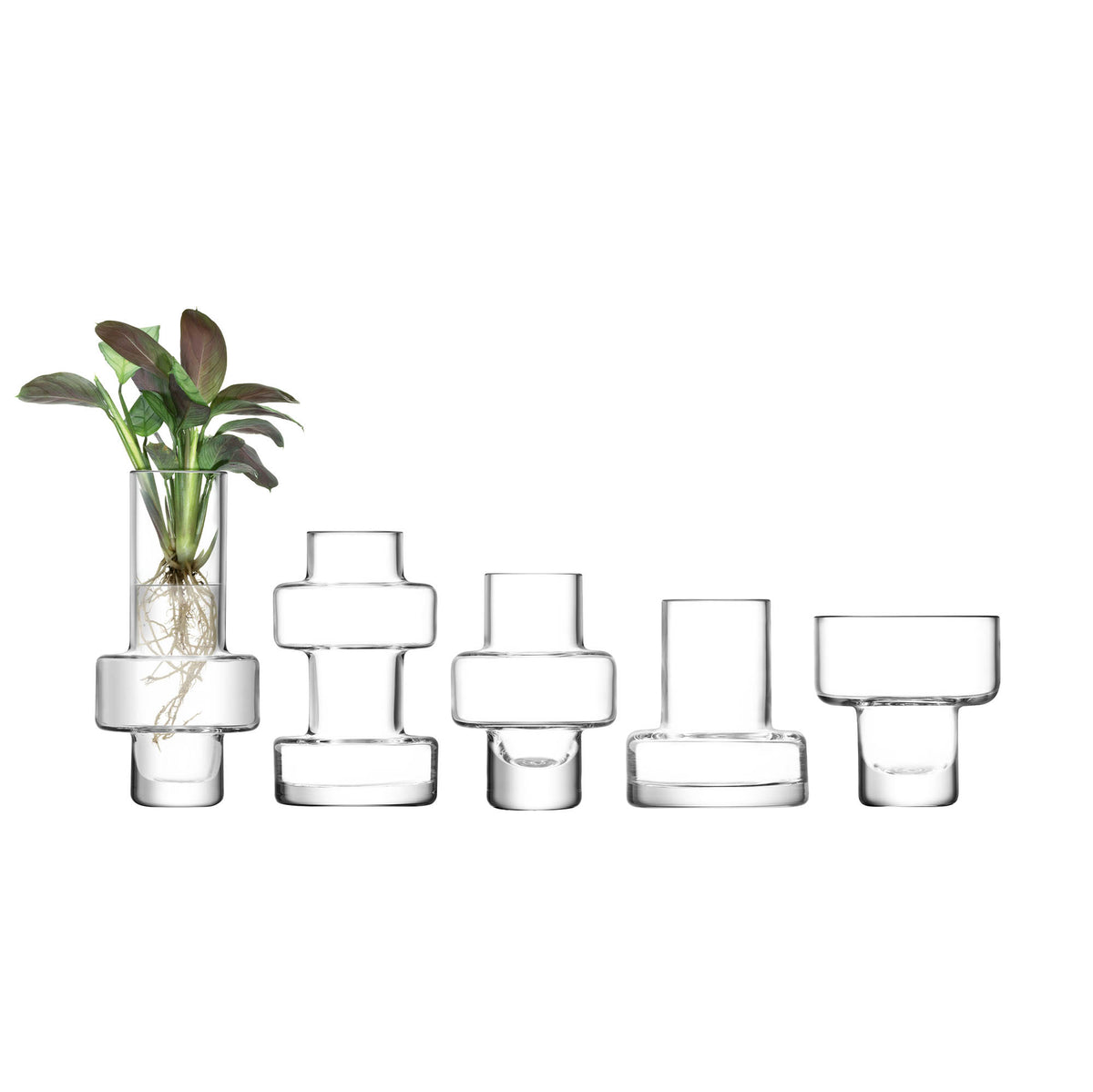 LSA | Mini-Vasen-Set, METROPOLE, glasklar