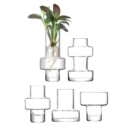 LSA | Mini-Vasen-Set, METROPOLE, glasklar