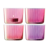 LSA | Kerzenhalter, GEMS, pink, H6,1 cm, 4er Set