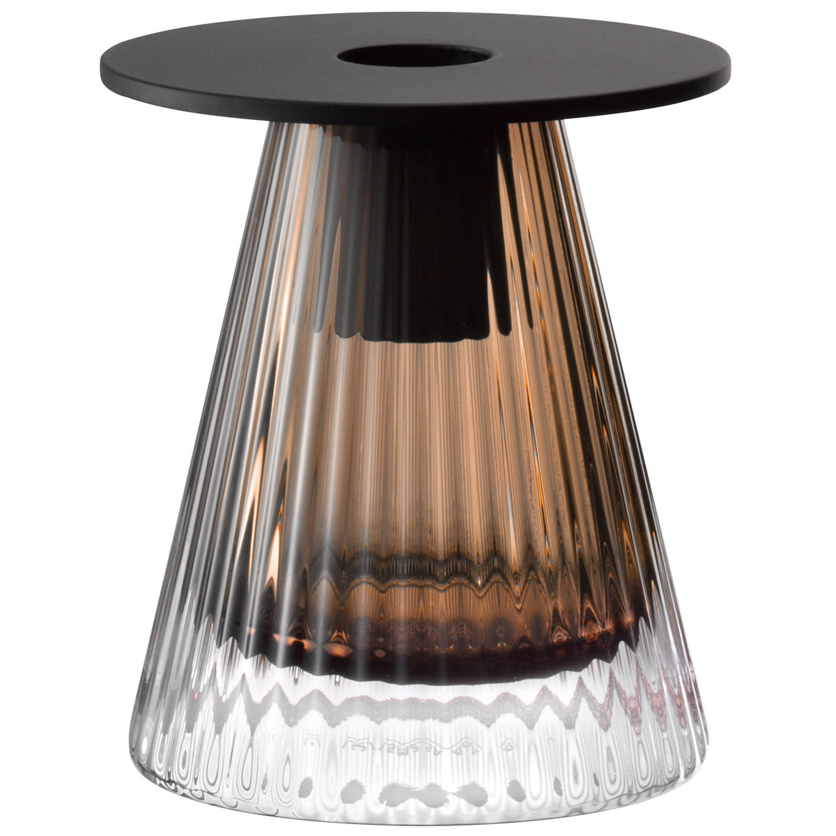 LSA | Kerzenhalter, BEACON, braun, H10 cm
