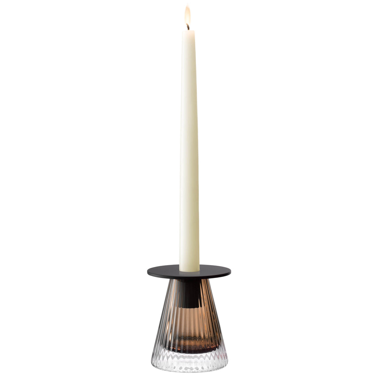 LSA | Kerzenhalter, BEACON, braun, H10 cm