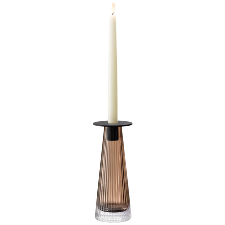 LSA | Kerzenhalter, BEACON, braun, H22 cm