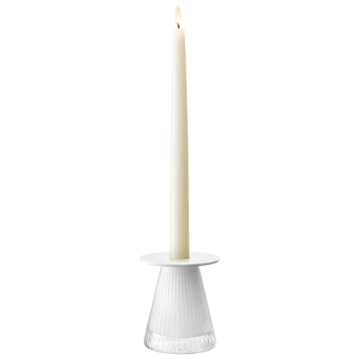 LSA | Kerzenhalter, BEACON, weiß, H10 cm