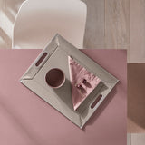 Wendetablett | 2in1 Tablett & Tischset DUO, Weiss/Taupe, groß
