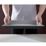 Wendetablett | 2in1 Tablett & Tischset DUO, Grau/Schwarz, groß