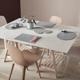 Platzset DUO oval, Taupe/Weiß