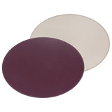 Platzset DUO oval, Pflaume/Elfenbein