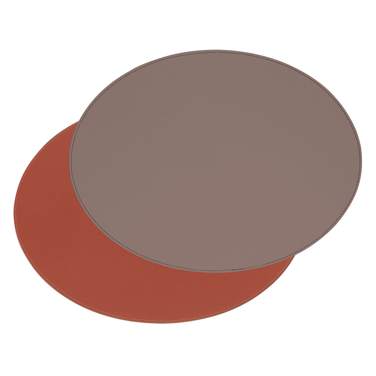 Platzset DUO oval, anthrazit Metallic/Burgund