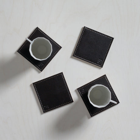 Untersetzer DUO, 4er Set, Grau/Schwarz