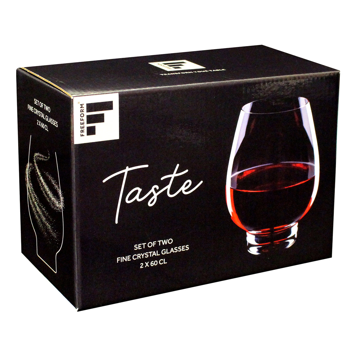 FREEFORM | Rotwein-Glas, klar, 2 x 600 ml