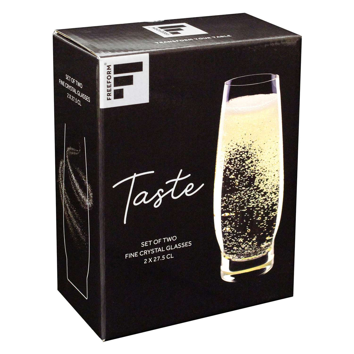Sekt-Glas ohne Stiel, 275ml, 2er Set