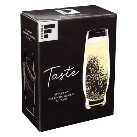 Sekt-Glas ohne Stiel, 275ml, 2er Set